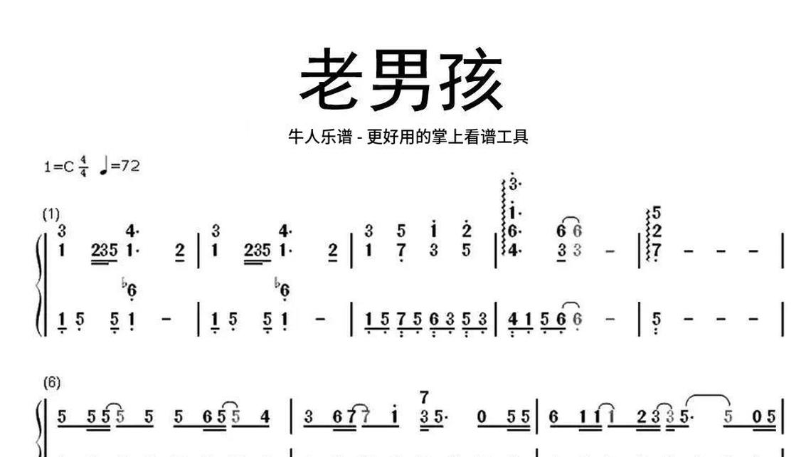 牛人乐谱钢琴图片