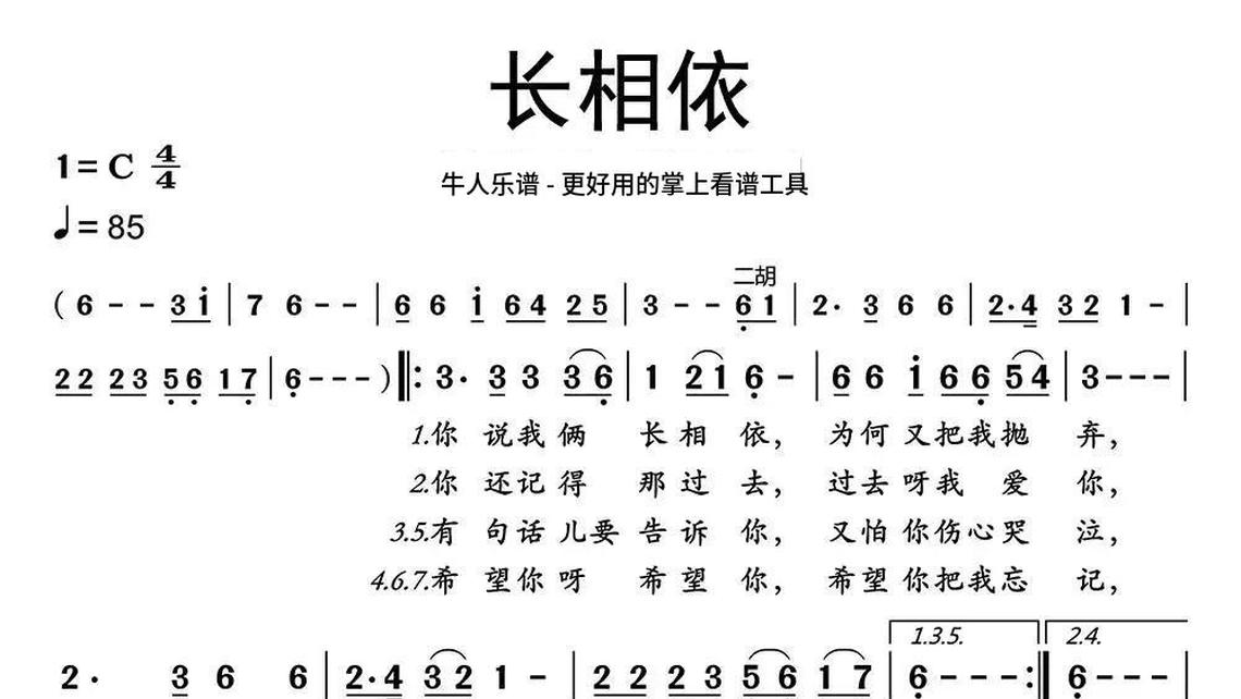 家有儿女 - 牛人乐谱