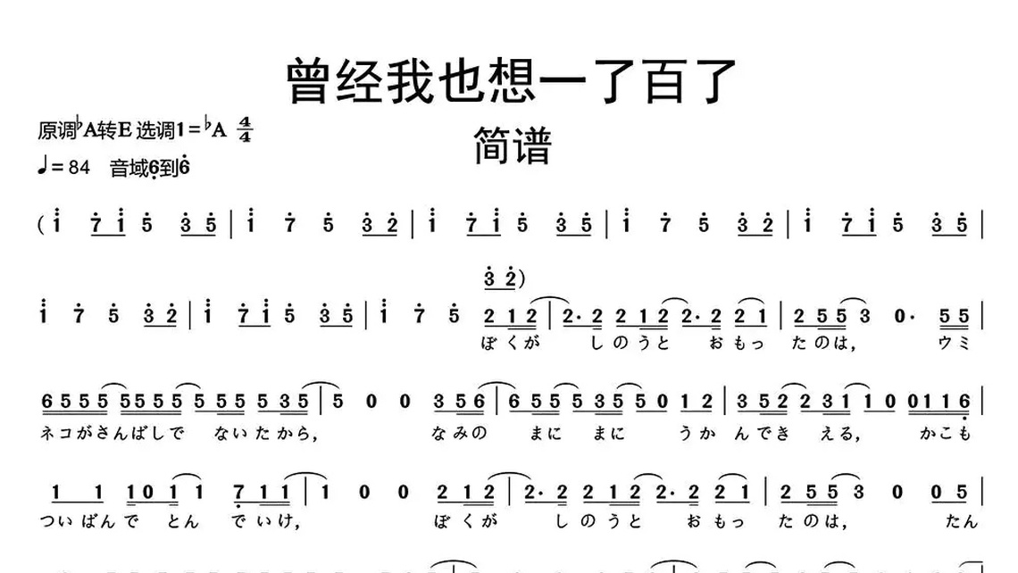 踩到猫儿-牛人乐谱