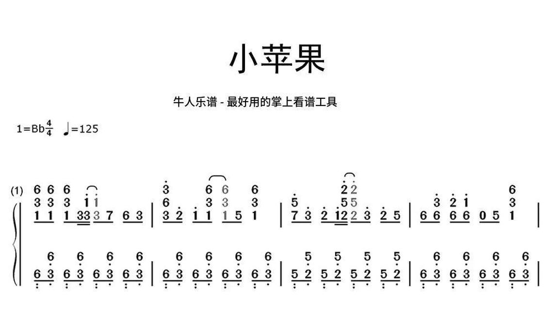 律动吃西瓜简谱图片