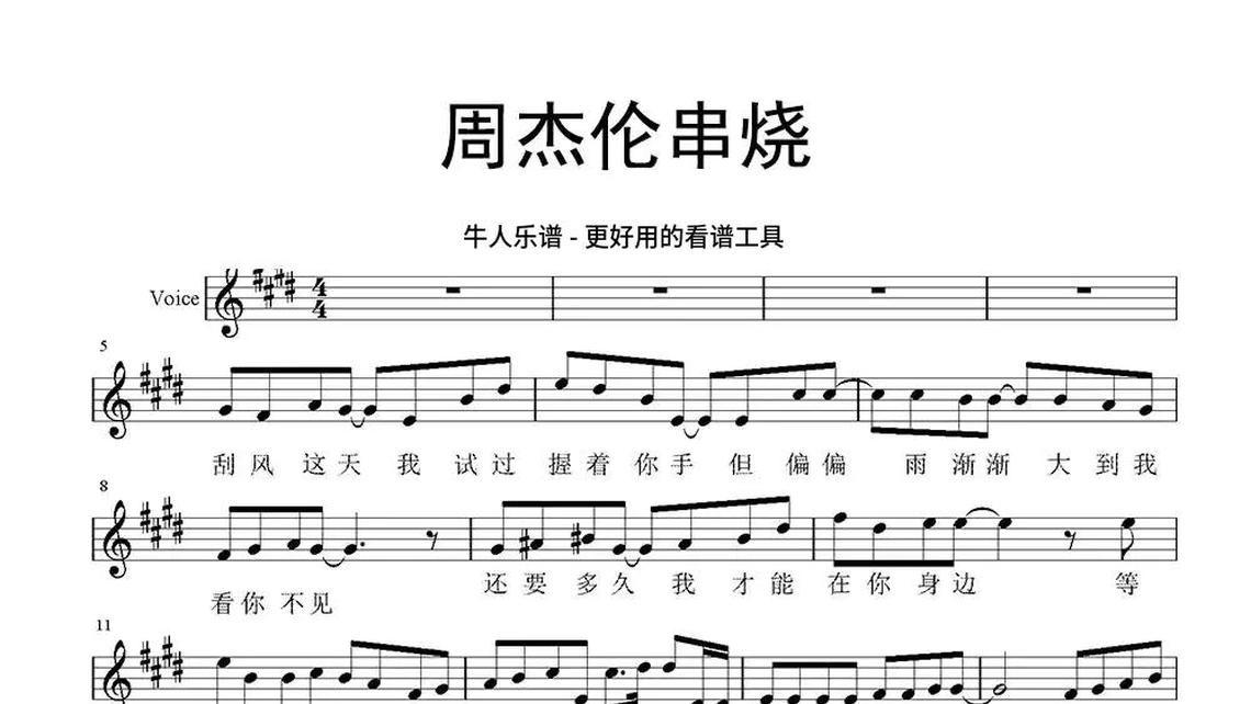 出埃及记-牛人乐谱